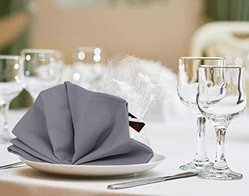 Utopia Kitchen Cotton Blend Charcoal Cloth Napkins [12 Pack, 18x18 Inch]