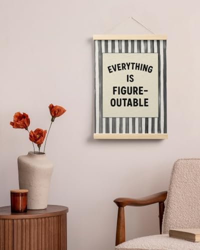 FGFK Everything Is Figureoutable Inspirational Wall Art Poster Hanger Frame