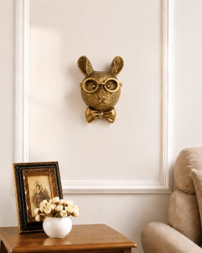 UITWMKTG Gold Mouse Head Wall Decor - Modern Animal Wall Sculpture, Mouse Wall Art for Living Room, Bedroom, Office
