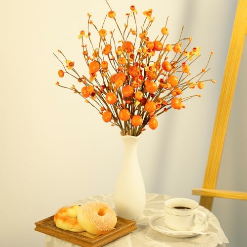 12-Pack Artificial Fall Picks 17" Tall with Mini Pumpkins and Berry