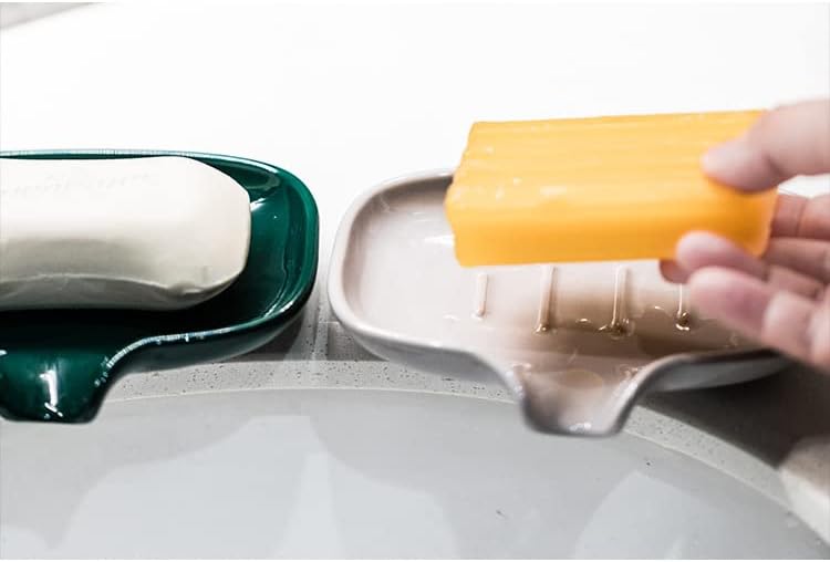 Self Draining Soap Holder / Green