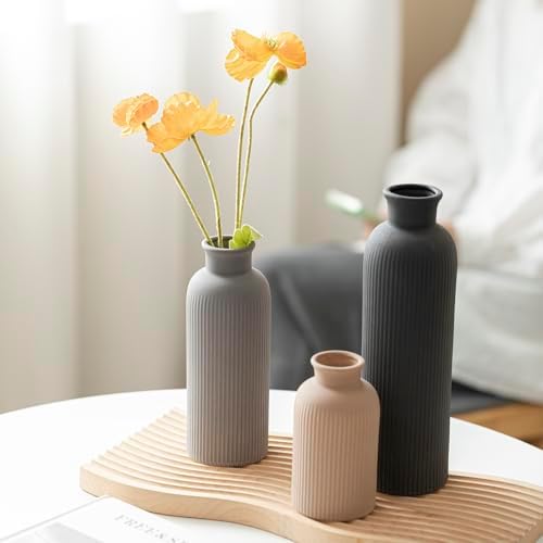 Modern Ceramic Vase Set / Standard Black Mix