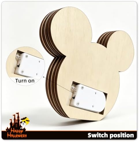Mouse Halloween Decorations Wooden Table Centerpieces