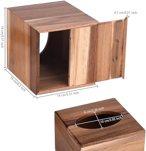 Wooden Tissue Box Cover Cube / Square
