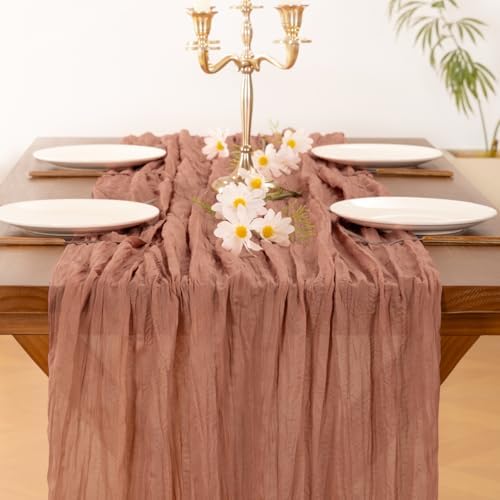 Cheesecloth Table Runner Fall Boho Wedding Birthday Party Home Decor