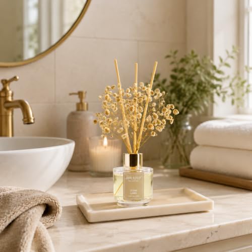 Airkeep Reed Diffuser Set of 3,Clean Linen Ocean Mist&Sea Salt Lavender Eucalyptus Oil Reed Diffusers for Bedroom