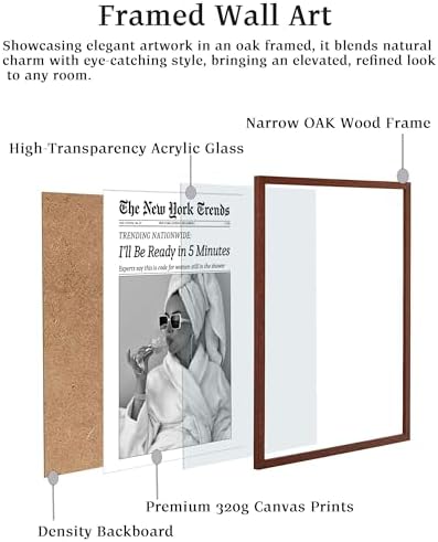 EcoHest 12x16 in I'll Be Ready in 5 Minutes Newspaper Framed Wall Art