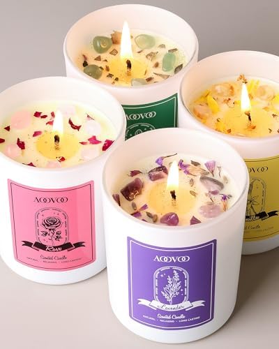 AOOVOO Rose/Vanilla/Eucalyptus/Lavender Scented Candles for Women