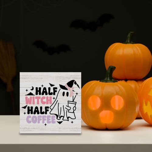 Halloween Ghost Coffee Sign Coffee Bar Station Decor