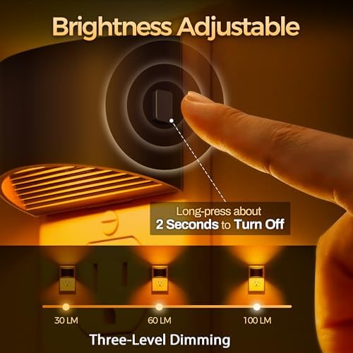 DORESshop Night Light, Night Lights Plug into Wall, Adjustable, Amber