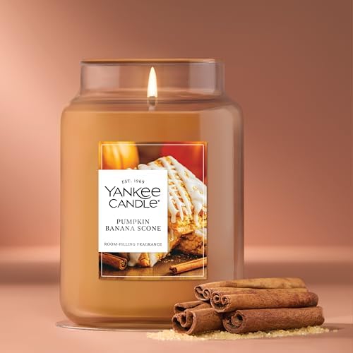 Yankee Candle Pumpkin Banana Scone Scented Candle, 22oz Large Jar