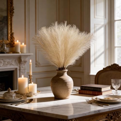 Boho Wedding and Cream Tone Vase / Beige / 21.6 Inch / Set of 50