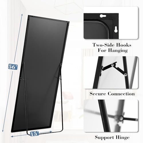 DUMOS 15"x56" Full Length Floor Mirror, Full Body Mirror