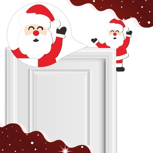 MorningRo 4 Pcs Christmas Themed Door Frame Topper Metal Wall Art
