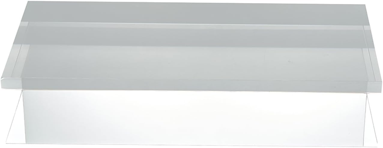 CiaoHER 2in Solid Acrylic Cube Display Block, 2" x 5" x 10" | 2in Thickness, Clear Polished, Pedestal Stand Riser