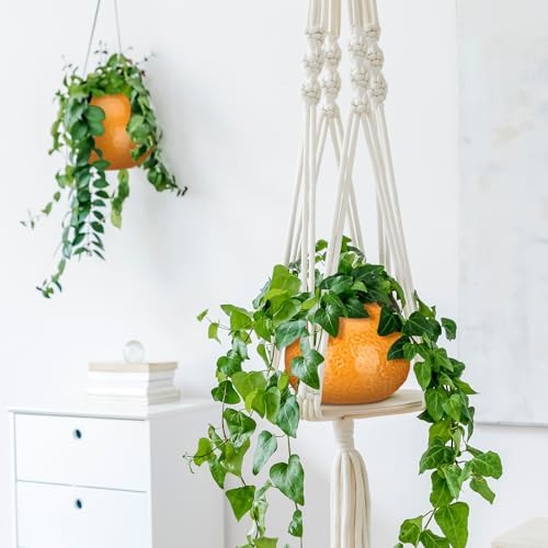 Sieral 3 Pcs 3.7 Inch Ceramic Orange Vase with Green Leaves Cute Tangerine Shape Ceramic Planter Hydroponics Vase Small Orange Flower Pot for Living Room, Bookshelf, Office Home Decor