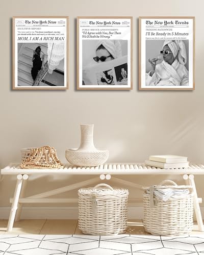 EcoHest 12x16 in I'll Be Ready in 5 Minutes Newspaper Framed Wall Art