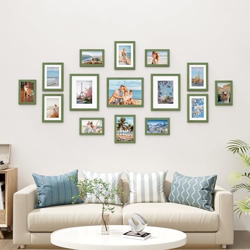 Vittanly 15 Pack Picture Frames Collage Wall Decor, Wall/Tabletop Display