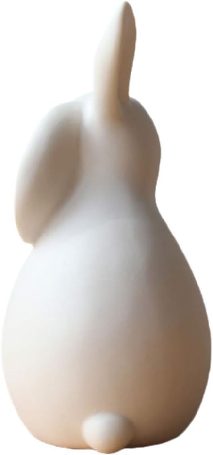 Modern Rabbit Statue / White / Set of 2