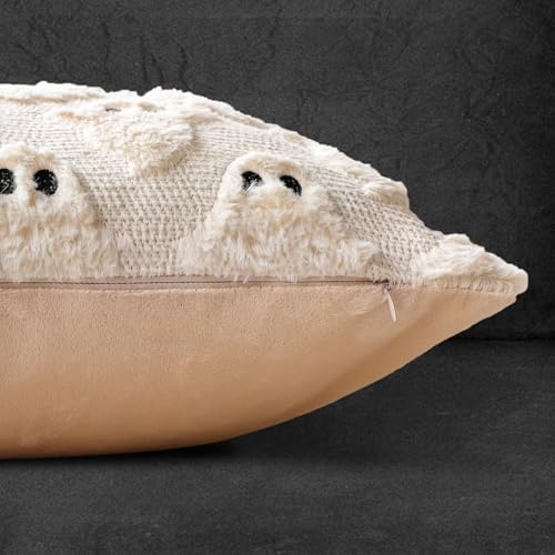 Halloween Pillow Covers 20x20 Set of 2 Beige Ghost Farmhouse Home Decor