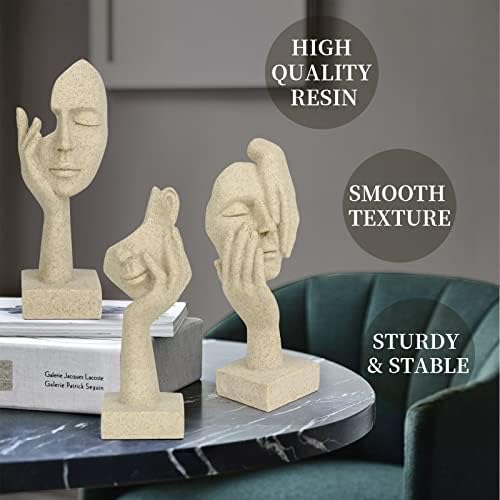 3 Pcs Thinker Statue,Modern Home Sculptures,Collectible Figurines