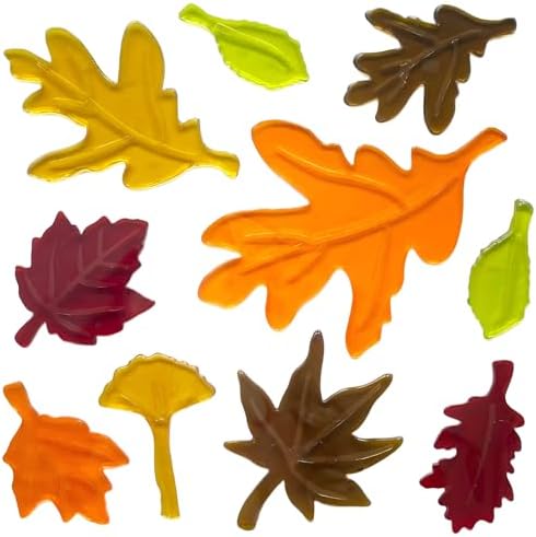 Gift&Fun 4Sheets Fall Gel Window Clings, 7.9x7.9 in, Scarecrow, Turkey, Pumpkin, Leaves, Forest Animals Theme