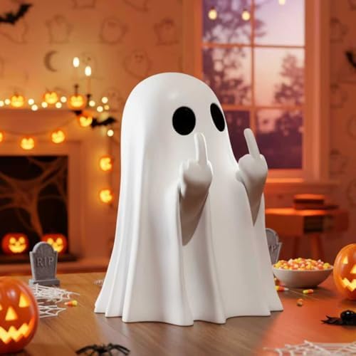 Halloween Ghost Figurine Middle Finger Tabletop Decoration