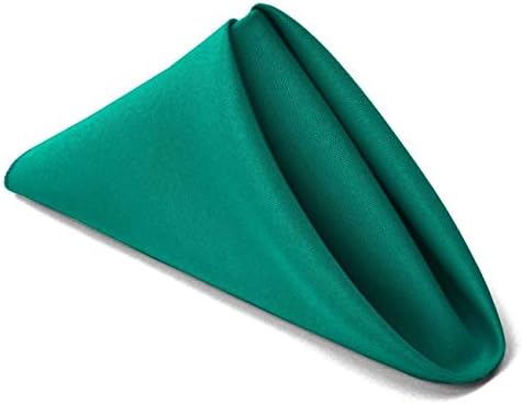 TableLinensforLess Pack of 6, Maroon/Dark Green Christmas Cloth Napkins, Size 20in.x 20in. Polyester Poplin Napkins with Hemmed Edges, Machine Washable Napkins Ideal for Parties, Weddings and Dinner