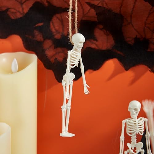 JOYIN 12 PCS 6” Small Skeletons Halloween Decorations Mini Skeleton Figurines for Craft Haunted House Accessories Trick-or-Treaters Party Favors Graveyard Decorations