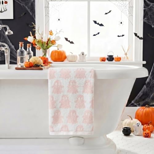 Artoid Mode 1 Pc Beige Pink Ghost Halloween Hand Towel for Bathroom