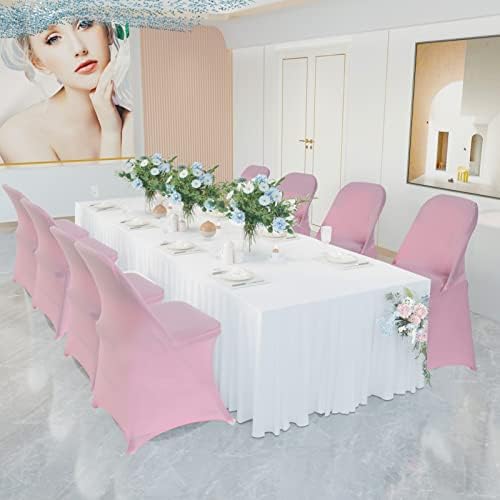 HAINARverS Stretch Spandex Folding Chair Covers 30PCS Pink
