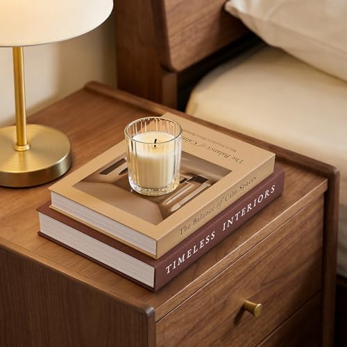 Decorative Books / Stackable Fake Books / Brown-beige-apricot / Set of 3