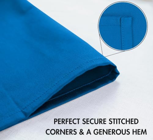 Ruvanti Cloth Napkins Set of 12, Cotton Enrich 18”x18” - Blue