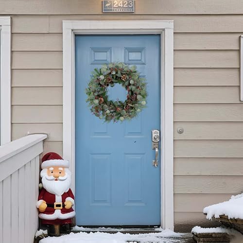 Christmas Wreath 24inch Christmas Wreaths for Front Door Xmas Red Berry Wreath with Eucalyptus Leaves Pine Cones Red Berries for Wall Window Indoor Outdoor Winter Decorations