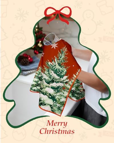 Miss Adola Christmas Microfiber Kitchen Towels Set of 2, Snowman