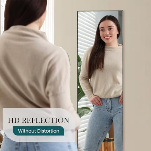 Full Length Floor Mirror, 15.75"x59" Body Wall Mirror with Stand