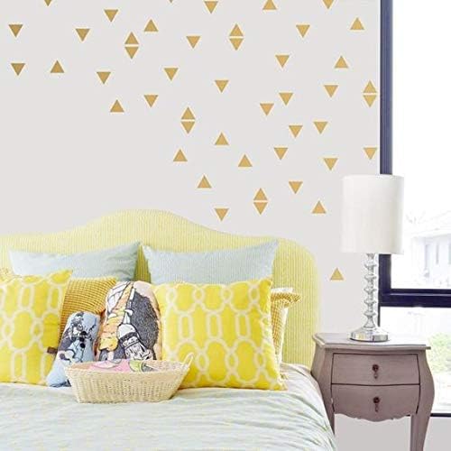 Triangle Wall Decals / Gold / Set of 128
