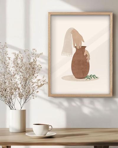 KensTro 12x16 Oak Framed Potter and Clay Christian Wall Art