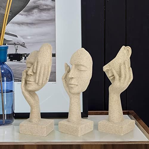 3 Pcs Thinker Statue,Modern Home Sculptures,Collectible Figurines