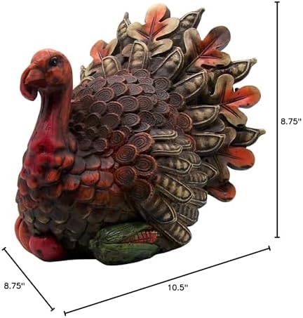 Gerson Resin Harvest Turkey Table Figurine