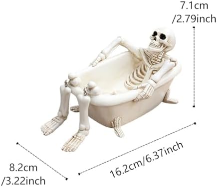 Creative Skull Bathtub Planter - Halloween Decor for Gardens, Unique Ghost Head Statue Pot