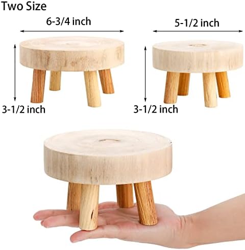 Mini Wooden Stool Display Stand / Set of 2