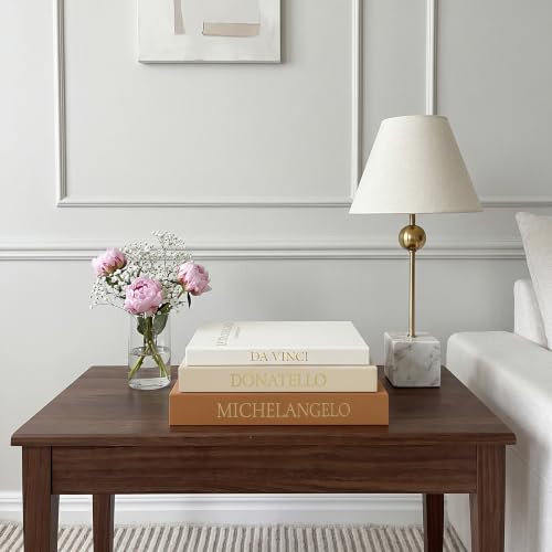 3-Piece Linen Decorative Book Box Set, Fabric Covered Fake Books for Shelf Decor, Modern Aesthetic Storage Books with