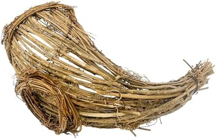 Napco Imports Natural Look Tawny Brown Cornucopia 12 x 11.5 Wood and Twig Decorative Figurine