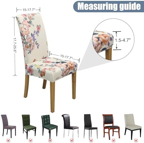 Dining Chair Covers, Stretch Seat Covers, Washable Furniture Protector