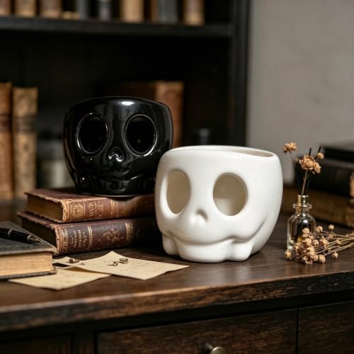 Halloween Decorations Indoor - Skull Candle Holder Set for Home Table Decor