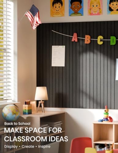 Fluxynara 48" x 36" Large Felt Bulletin Board, Black