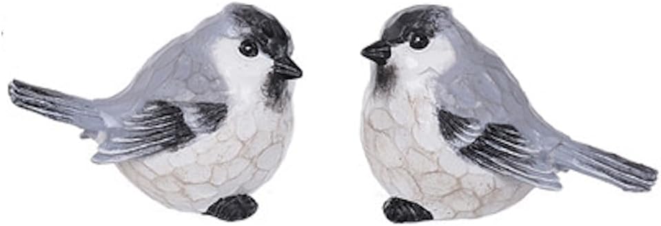 Chickadee Bird Figurines / Set of 2