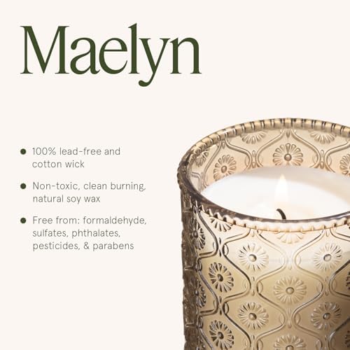 LA JOLIE MUSE Island Coconut Vanilla Scented Candles for Home, Soy, 40 Hrs