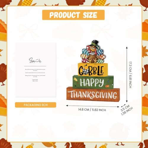 Smile Thanksgiving Wooden Block Decor